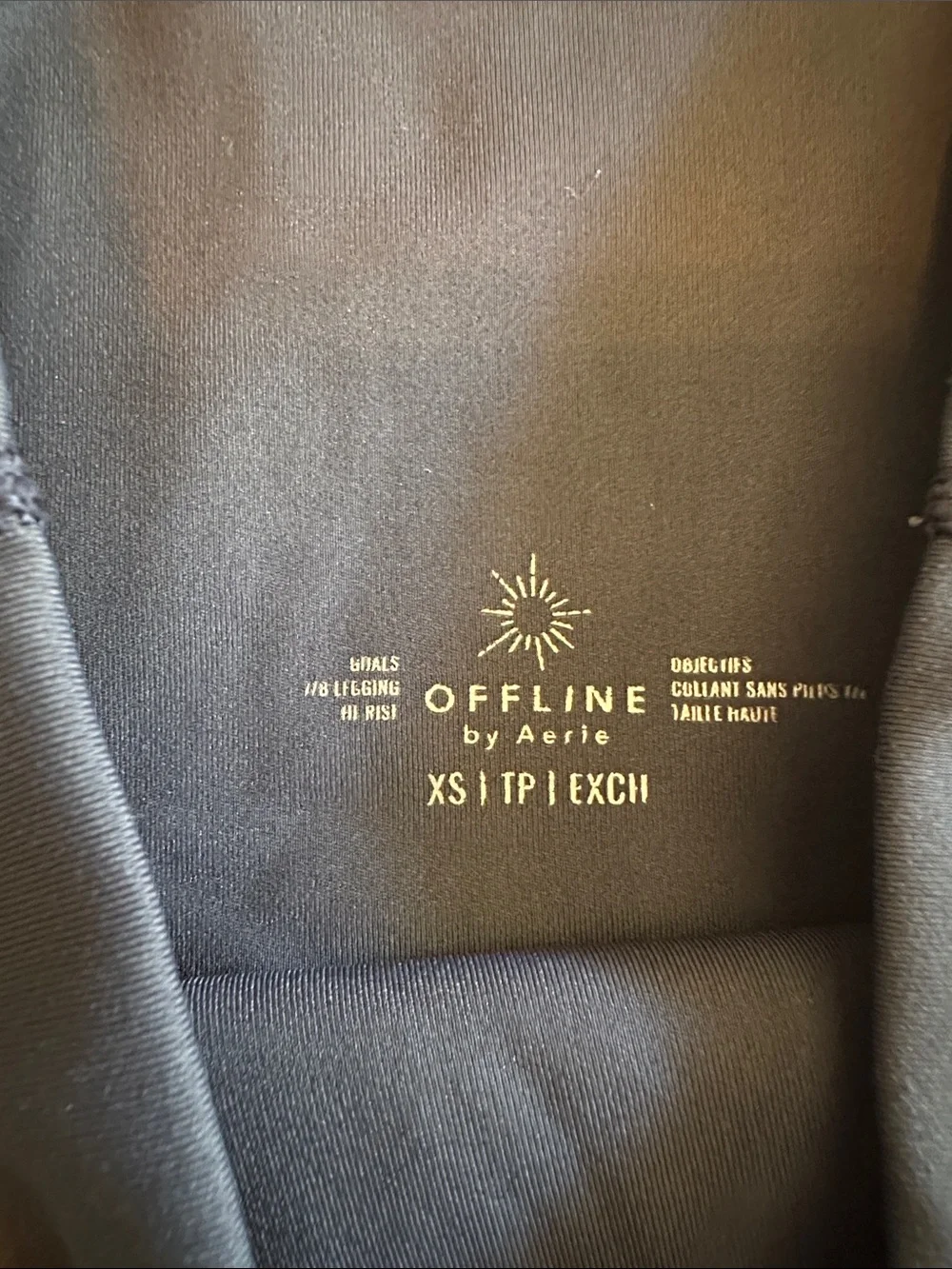 aerie offline XS real me 7/8 legging Navy blue high rise like new